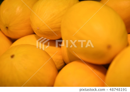 Food fruit fresh yellow melon, background.  48748191