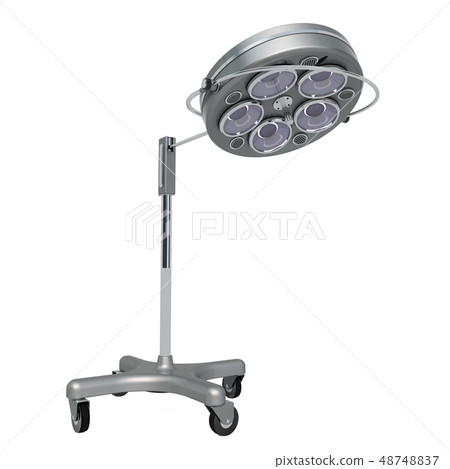 Surgical lighting on the stand, 3D rendering Surgical lighting on the stand, 3D rendering 48748837