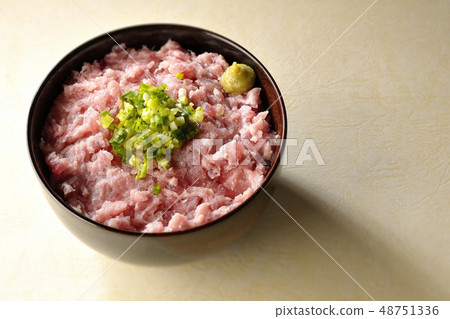 Tuna tuna with tuna and green onion 48751336