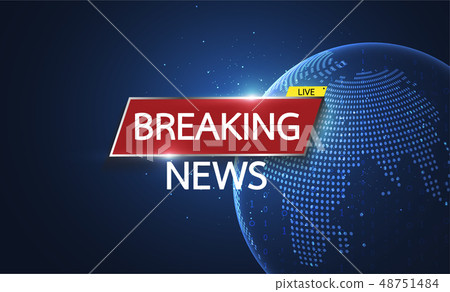 Breaking news live on world map connection - Stock Illustration ...