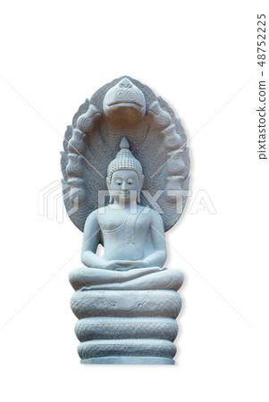 Buddha statue close up isolated against white Buddha statue close up isolated against white 48752225