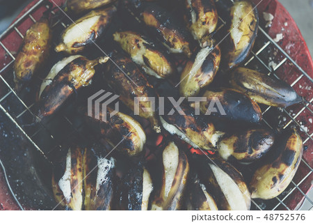 Roasted or Grilled Banana at Thai street food 48752576
