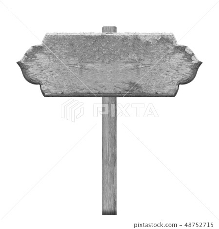 old plank wooden sign isolated on white background old plank wooden sign isolated on white background 48752715