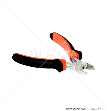 cutting pliers isolate on white background. cutting pliers isolate on white background. 48752733