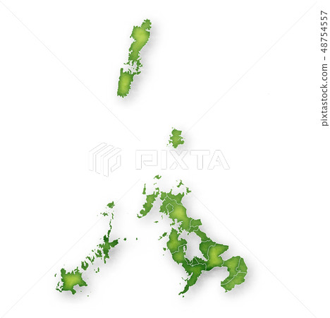 Nagasaki map green icon Nagasaki map green icon 48754557