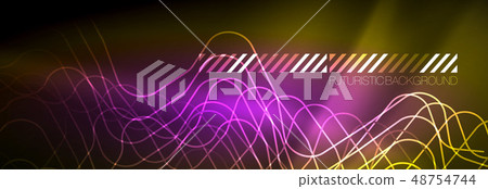 Shiny neon lights background, techno design, modern wallpaper for your project Shiny neon lights background, techno design, modern wallpaper for your project 48754744