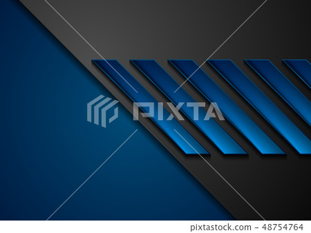 Black and blue abstract tech geometric background - Stock Illustration ...