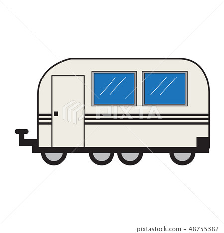 Isolated camping truck cartoon 48755382