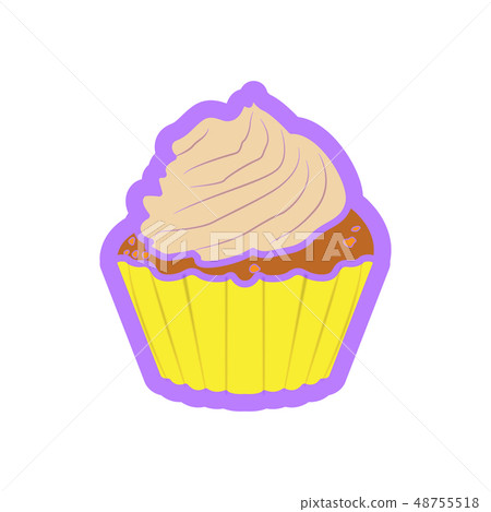 Isolated colored cupcake icon 48755518