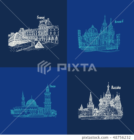 blue sketch pattern architecture travel countries blue sketch pattern architecture travel countries 48756232