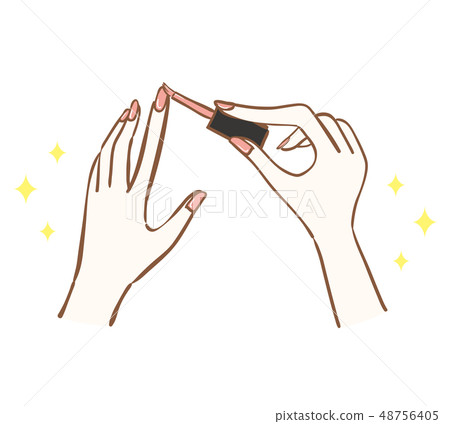Manicure woman hand 48756405