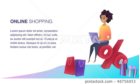 Online Shopping Website Element Vector Template Online Shopping Website Element Vector Template 48756853