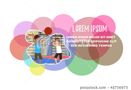 Vector Flat Active Lifestyle Health Sport Game. 48756973