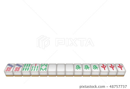 Mahjong tile three-dimensional large three Mahjong tile three-dimensional large three 48757737