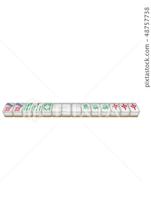 Mahjong tile three-dimensional large three Mahjong tile three-dimensional large three 48757738