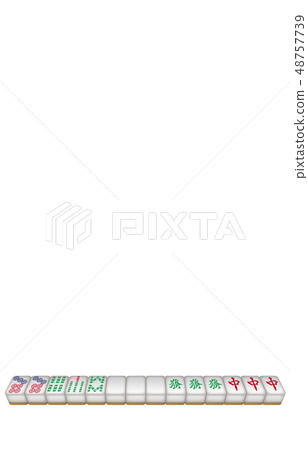 Mahjong tile three-dimensional large three Mahjong tile three-dimensional large three 48757739