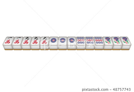 Mahjong tile three-dimensional head 48757743