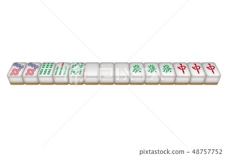 麻將牌三維大三 48757752