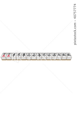 Mahjong tile solid four kiwa Mahjong tile solid four kiwa 48757774