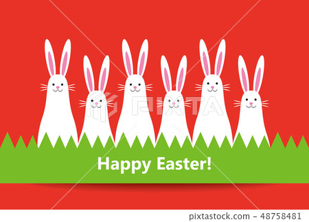 rabbit, easter, card 48758481