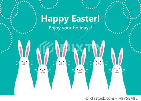 rabbit, easter, card 48758483