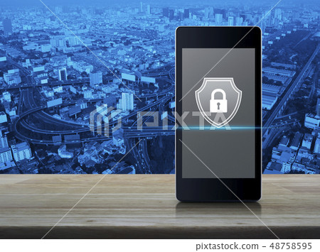 Business security insurance online concept 48758595