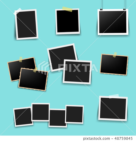 Photo Frame Big Set With Mint Background Photo Frame Big Set With Mint Background 48759845