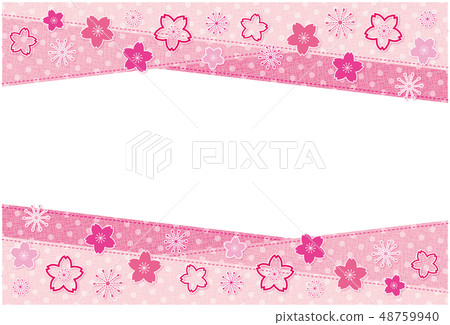 Polka dot fabric frame postcard background pink Polka dot fabric frame postcard background pink 48759940