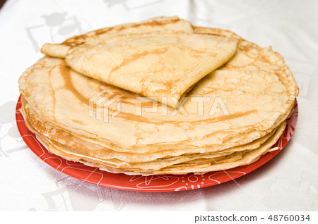 a stack of Russian pancakes 48760034