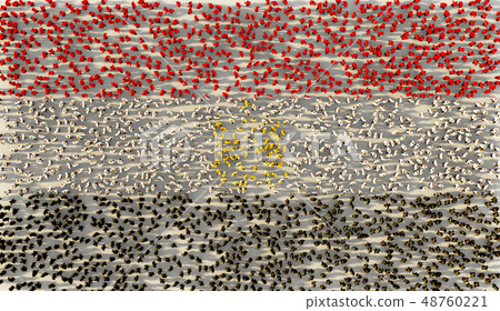Large group of people forming Iraq national flag Large group of people forming Iraq national flag 48760221