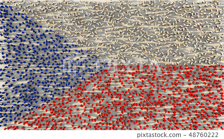 Large group of people forming Czech Republic Large group of people forming Czech Republic 48760222