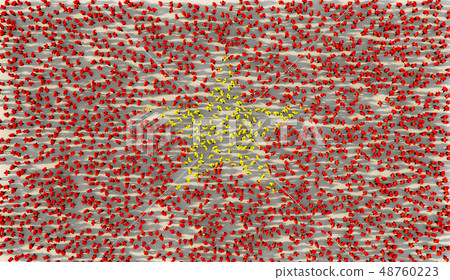 Large group of people forming Vietnam national Large group of people forming Vietnam national 48760223