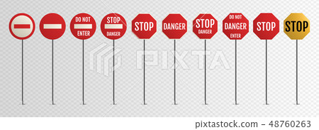 Traffic signs. Blank warning, danger Traffic signs. Blank warning, danger 48760263