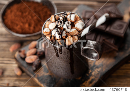 Cup of hot chocolate 48760748