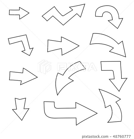 Arrows. Outline icons 48760777