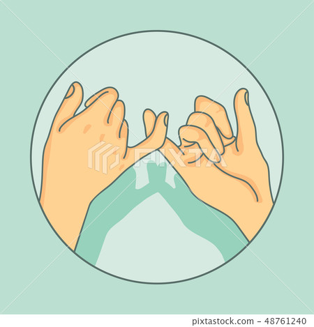 Pinky promise hands concept 48761240