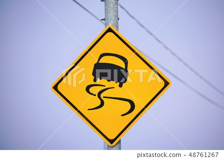 Road sign slip care 48761267