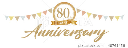 80th anniversary anniversary deco 48761456