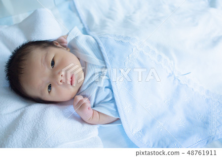 6 days after birth Newborn Day of leaving maternity hospital Boy 6 days after birth Newborn Day of leaving maternity hospital Boy 48761911