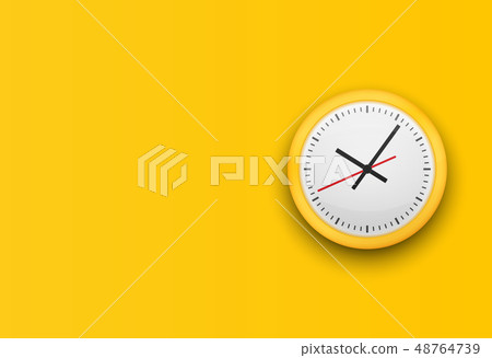 Office clock without numbers. 48764739