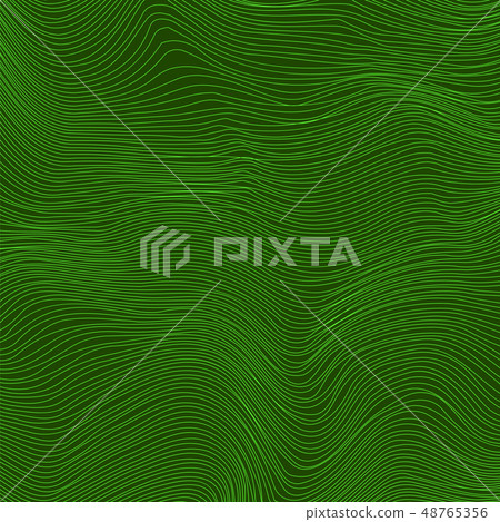 Green Wave Stripe Background. Line Textured Pattern 48765356