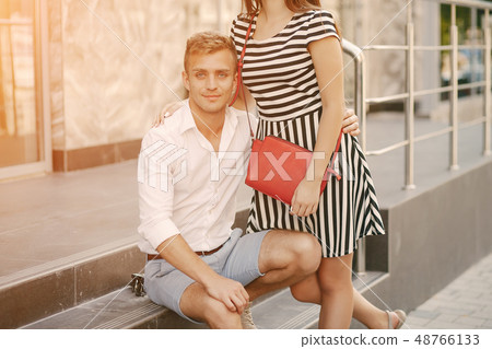 couple in a city 48766133