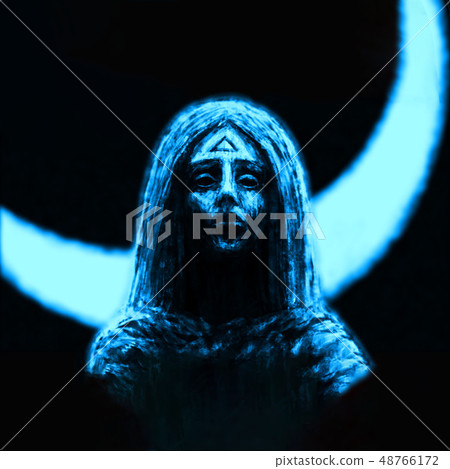 Beautiful girl with black hair developing in the 48766172