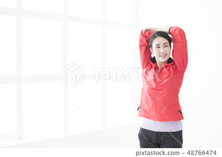 Stretching exercise Stretching exercise 48766474