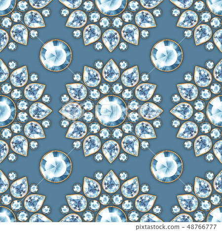 Seamless pattern with jewels 3 - Stock Illustration [48766777] - PIXTA