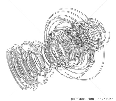 Abstract futuristic HUD object. Vector Abstract futuristic HUD object. Vector 48767062
