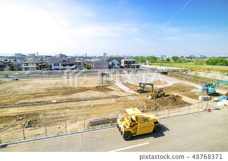 Planned construction site for residential area 48768371