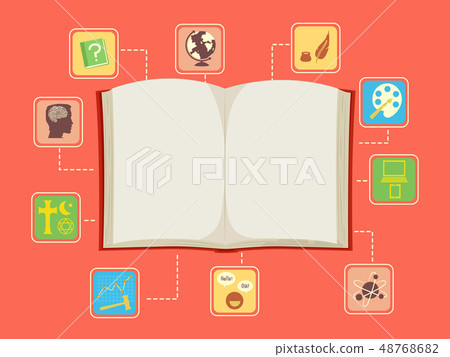 Book Classification Book Icons Illustration Book Classification Book Icons Illustration 48768682