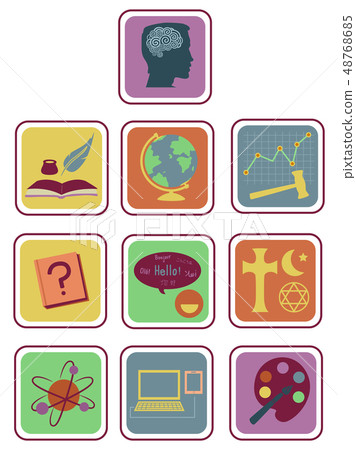 Subjects or Topics Icons Illustration Subjects or Topics Icons Illustration 48768685