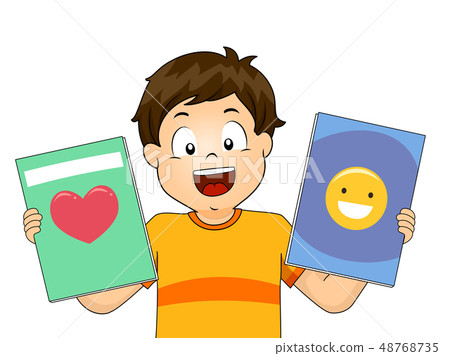 Kid Boy Fable Book Lessons Illustration Kid Boy Fable Book Lessons Illustration 48768735